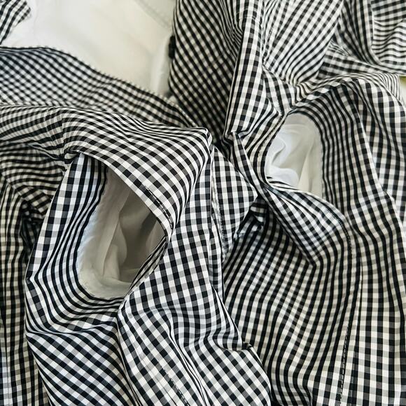 Anne Klein Black Whute Gingham Long Line Jacket Size M Medium - Picture 5 of 9